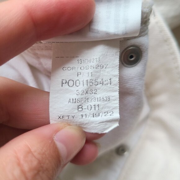 Abercrombie & Fitch Vintage Stretch 90s Slim White/Off White Jeans Men's W32xL32 - Picture 4 of 8